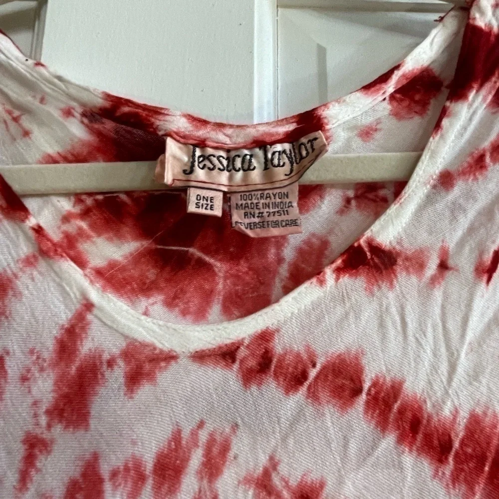 Great tied dyed red white and blue dress! One size fits most - Picture 2 of 2